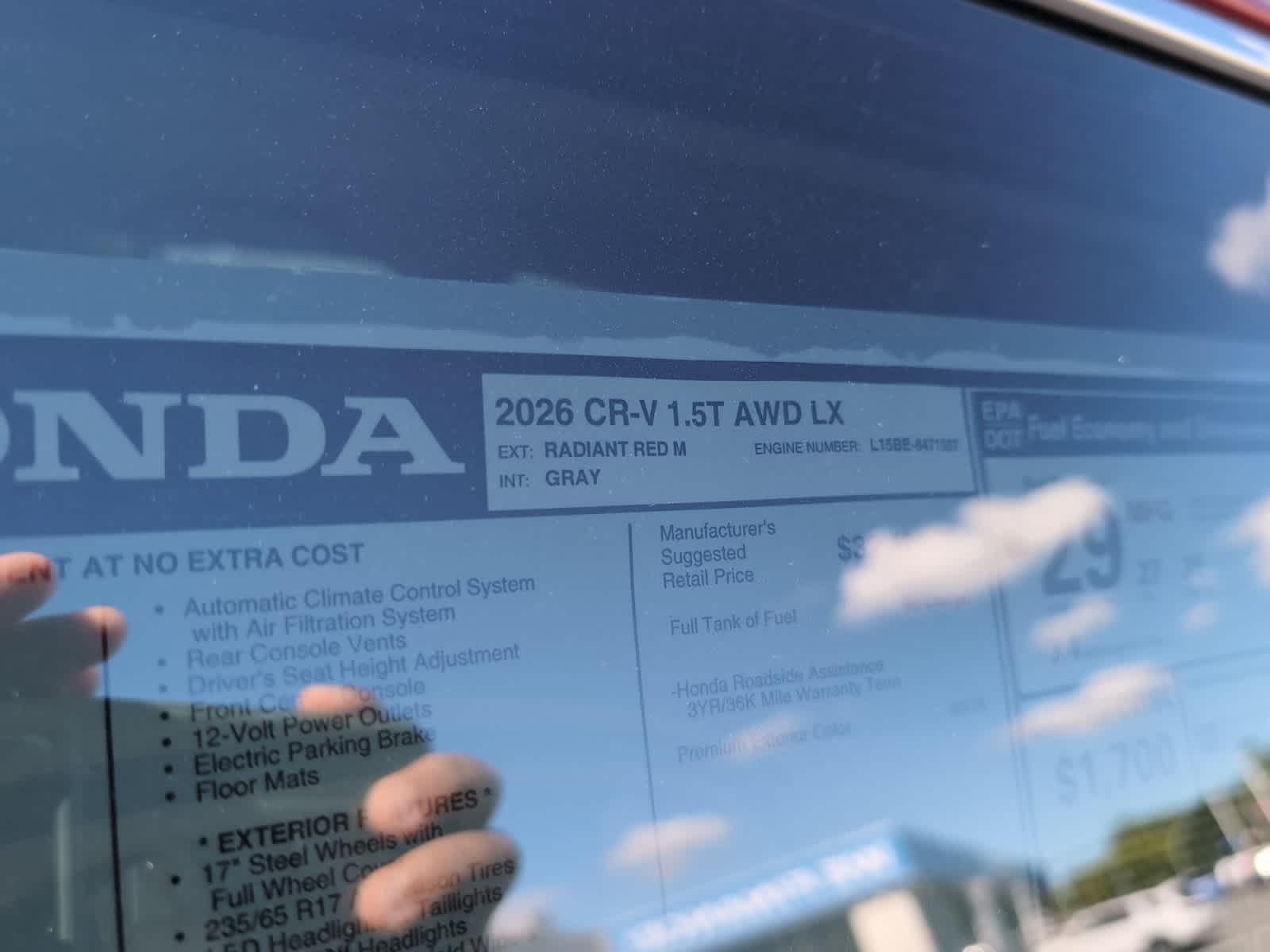 new 2026 Honda CR-V car, priced at $34,325