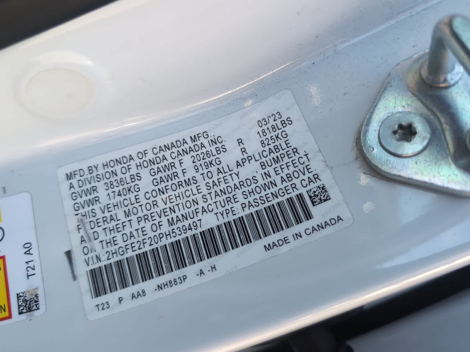 used 2023 Honda Civic car, priced at $19,998