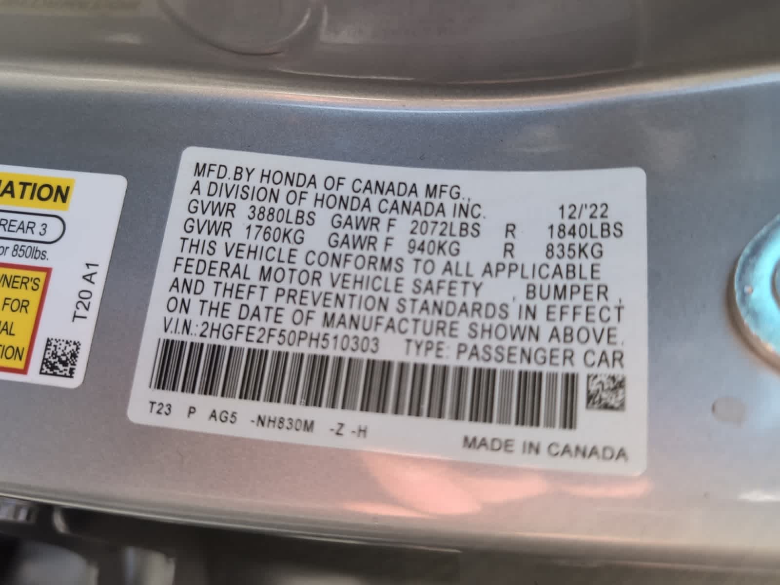 used 2023 Honda Civic car, priced at $25,498