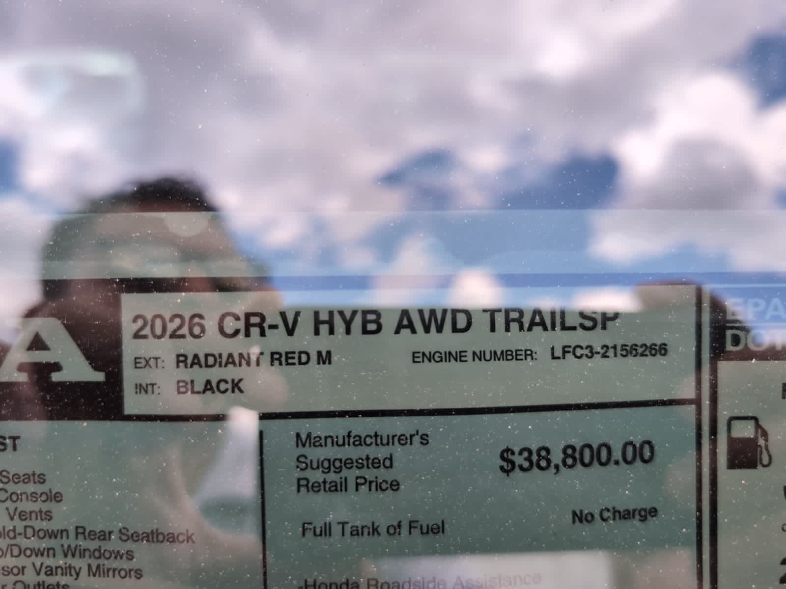 new 2026 Honda CR-V Hybrid car, priced at $40,650