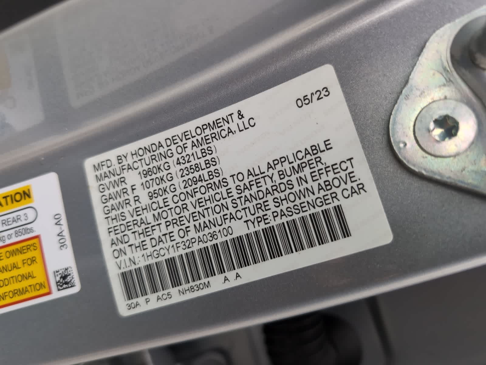 used 2023 Honda Accord car, priced at $25,498