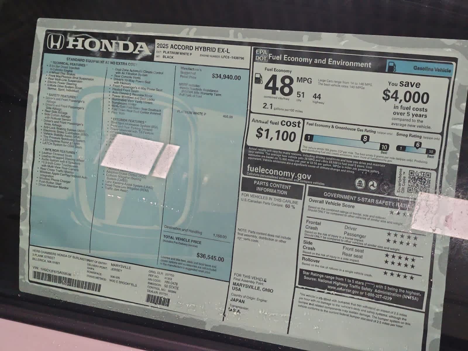 new 2025 Honda Accord Hybrid car