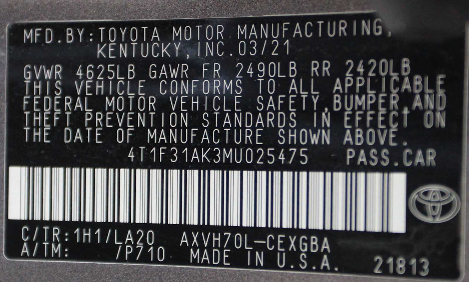 used 2021 Toyota Camry Hybrid car, priced at $28,297