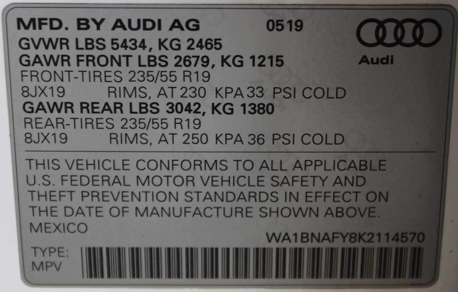 used 2019 Audi Q5 car, priced at $20,497