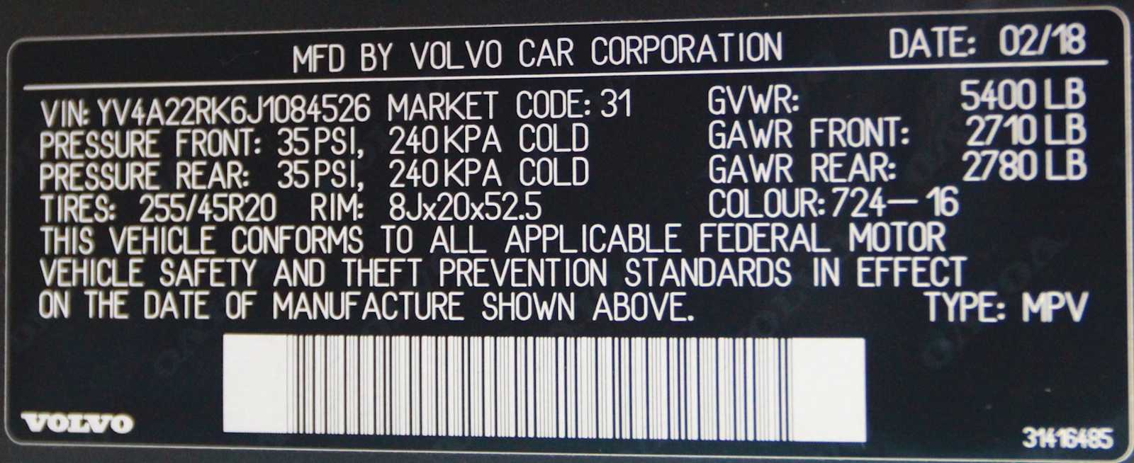 used 2018 Volvo XC60 car, priced at $17,797