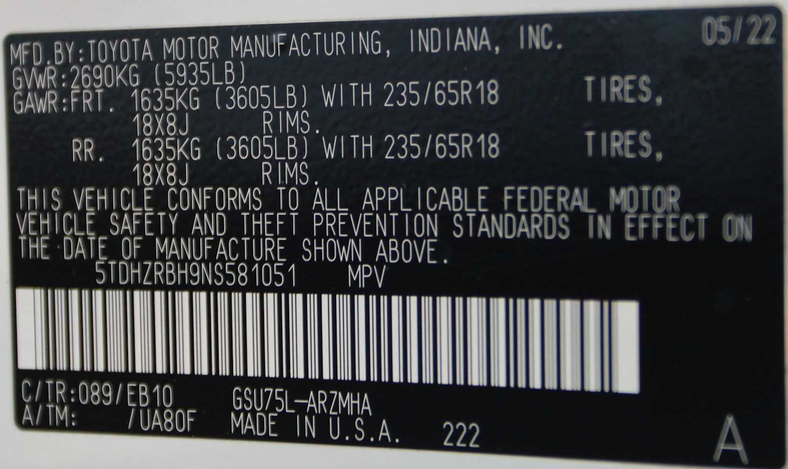 used 2022 Toyota Highlander car, priced at $32,897