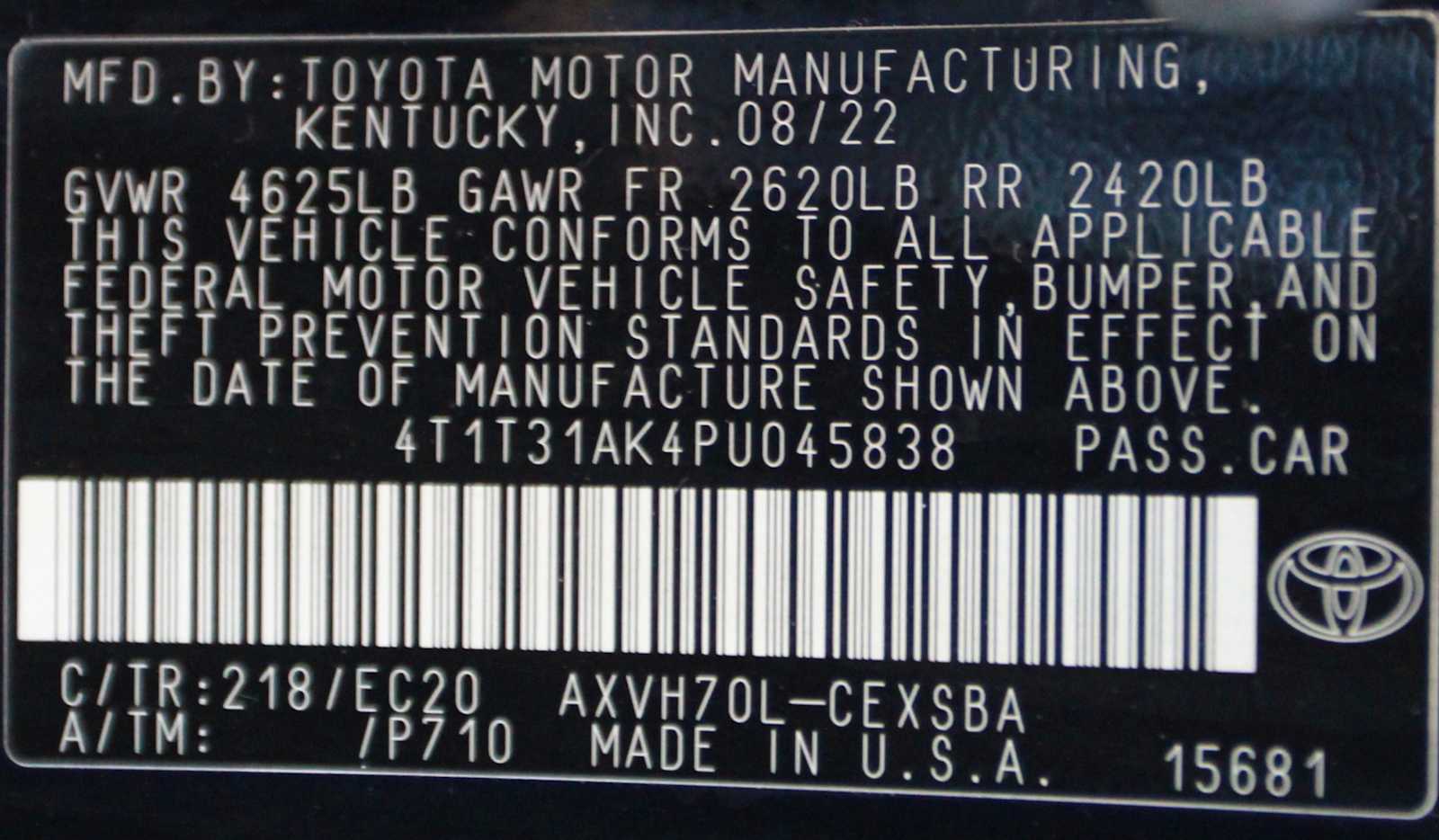 used 2023 Toyota Camry car, priced at $26,497