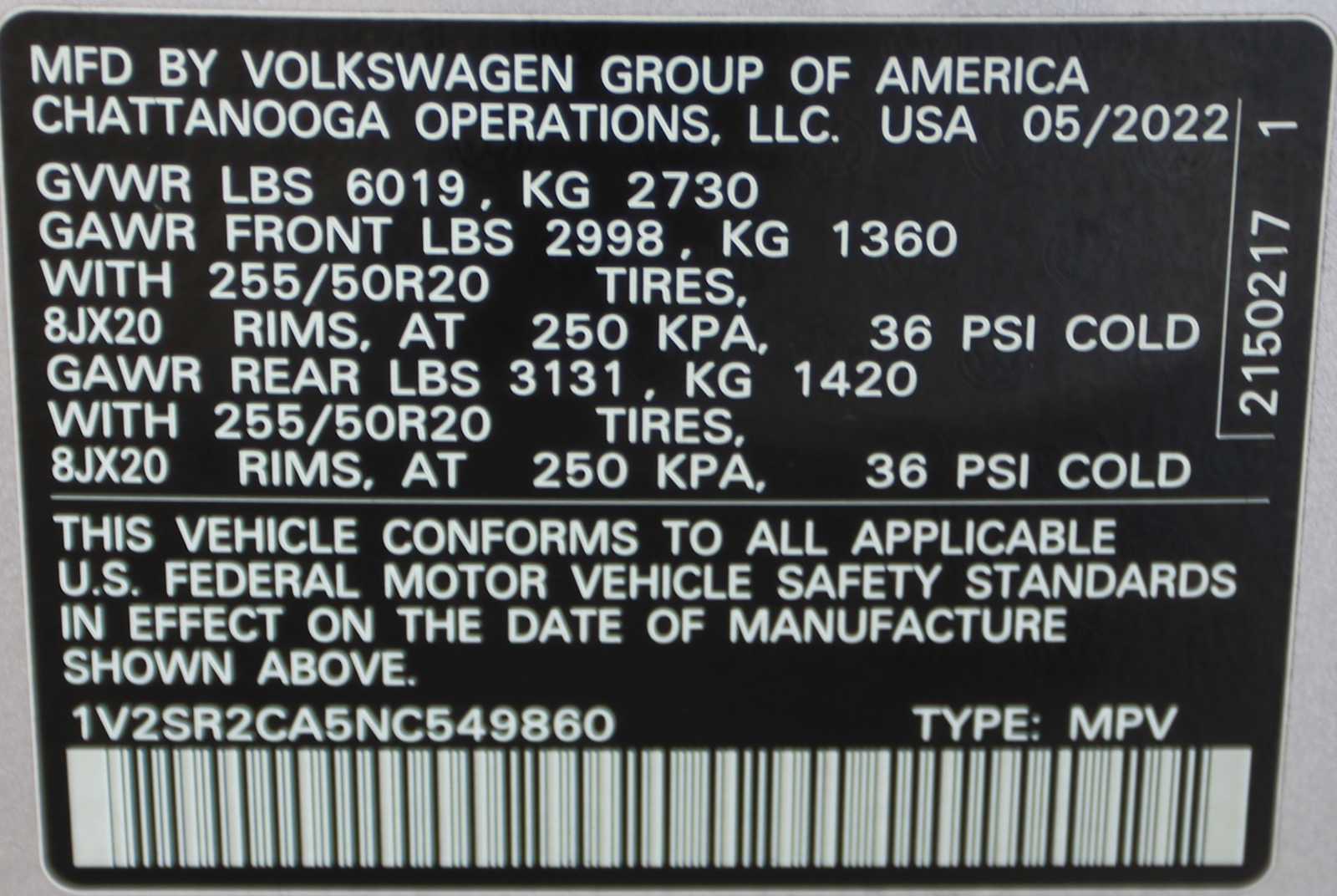used 2022 Volkswagen Atlas car, priced at $25,397