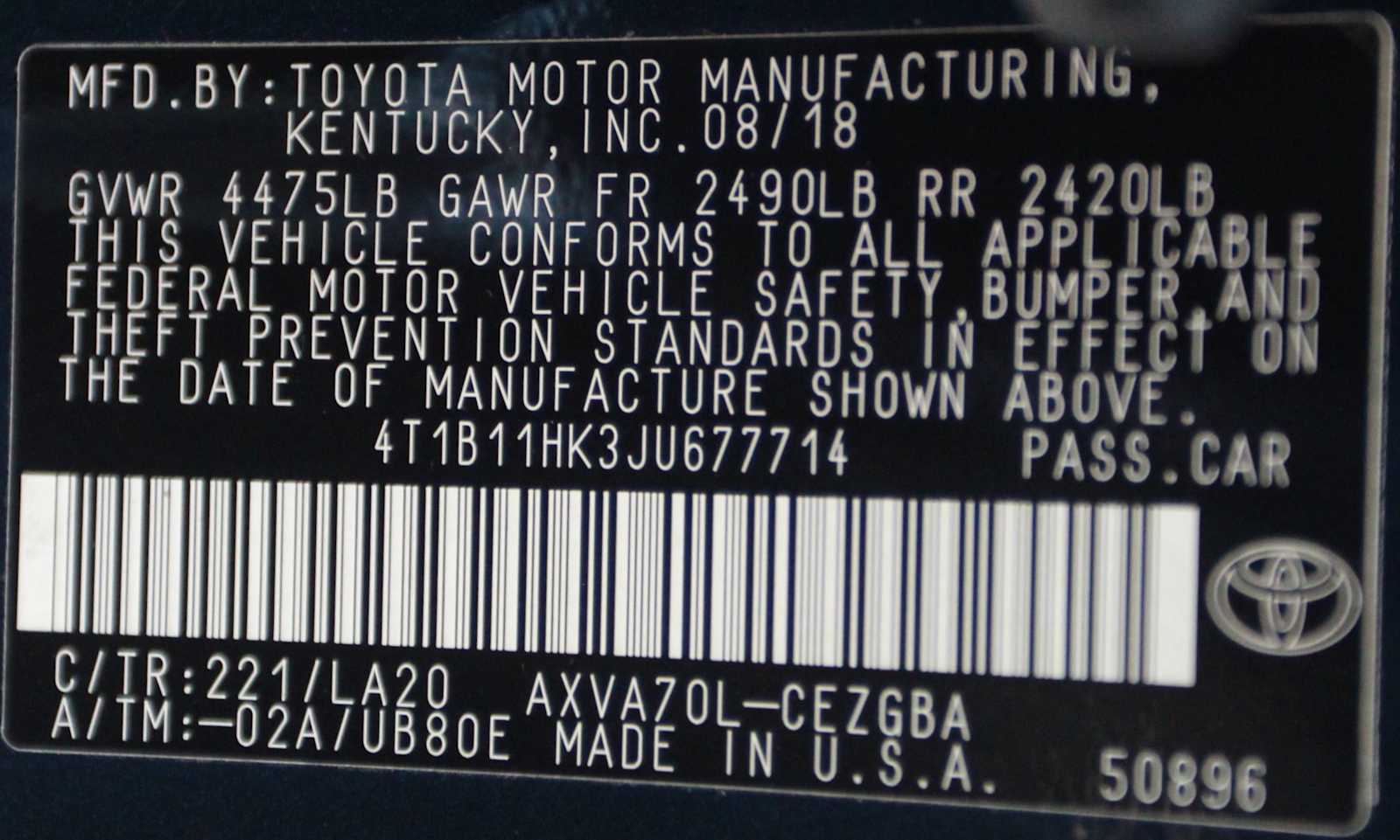 used 2018 Toyota Camry car, priced at $23,097