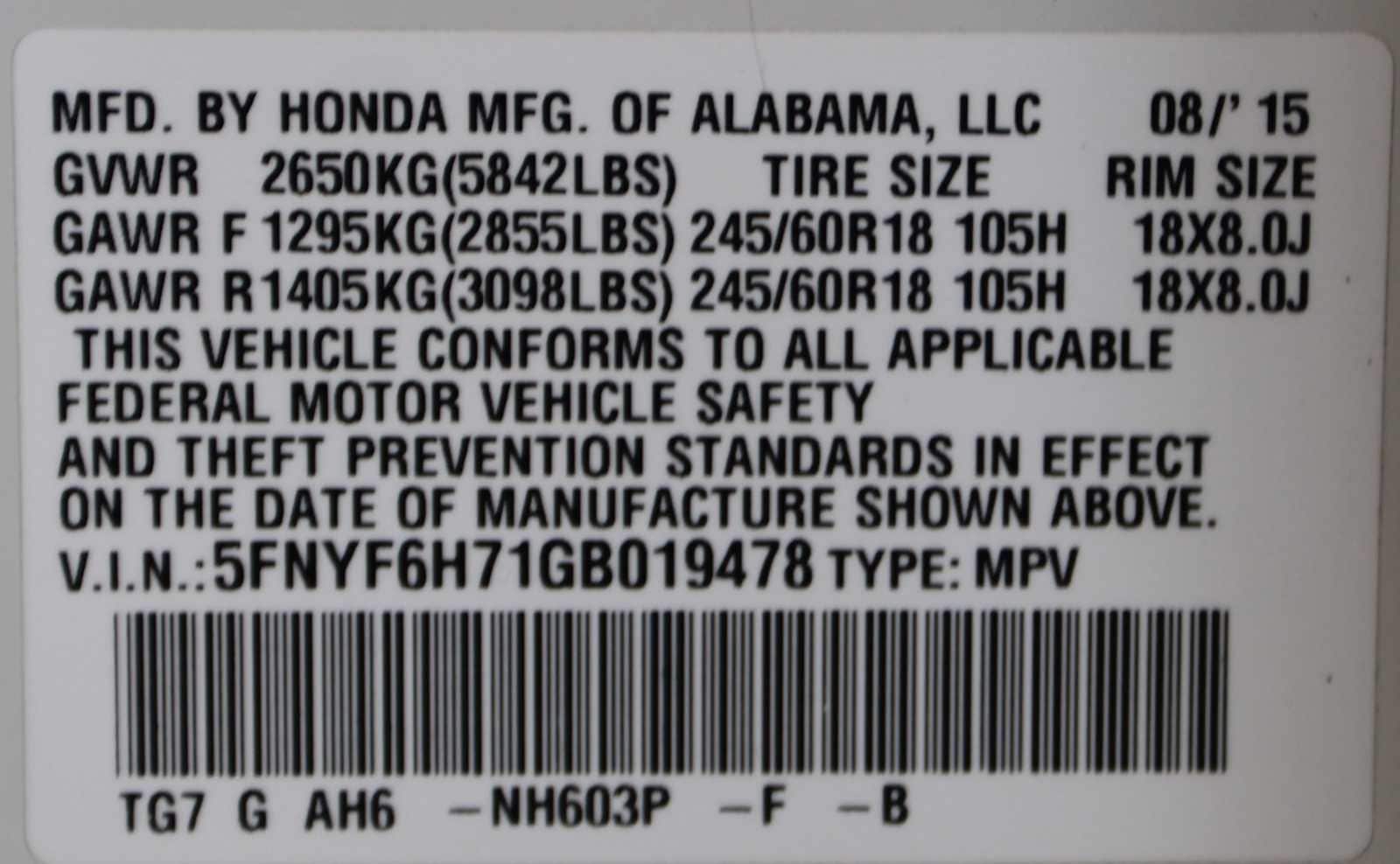 used 2016 Honda Pilot car, priced at $19,497