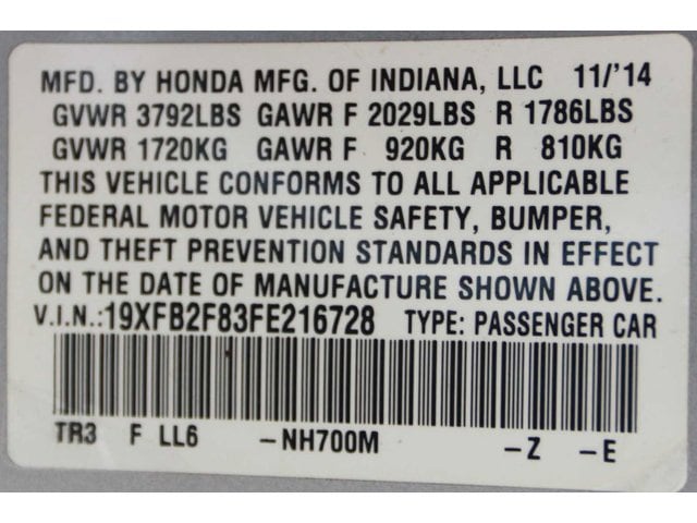 used 2015 Honda Civic car, priced at $14,198