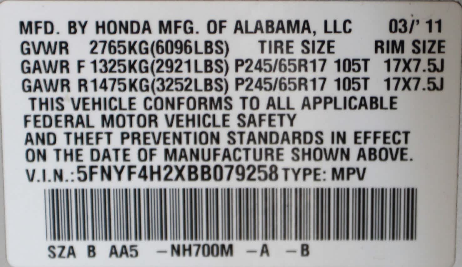 used 2011 Honda Pilot car, priced at $11,397