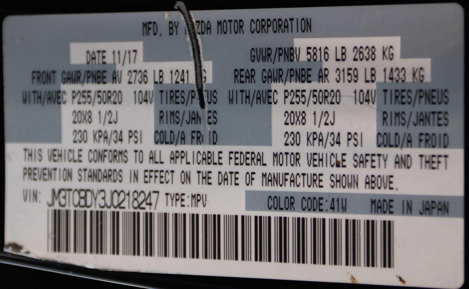 used 2018 Mazda CX-9 car, priced at $16,097