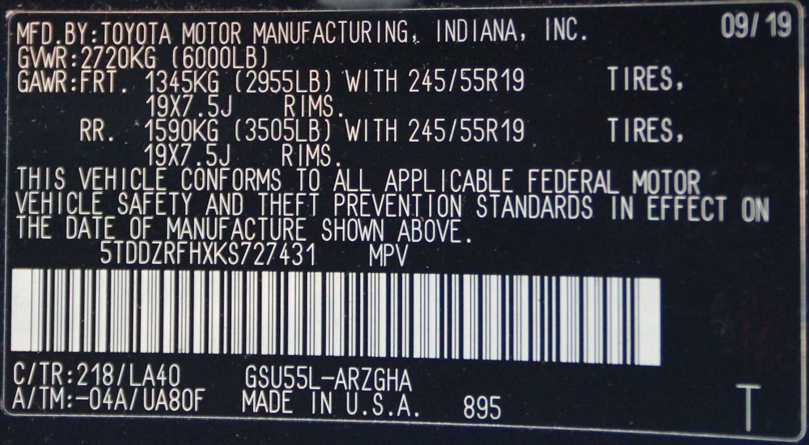 used 2019 Toyota Highlander car, priced at $29,497