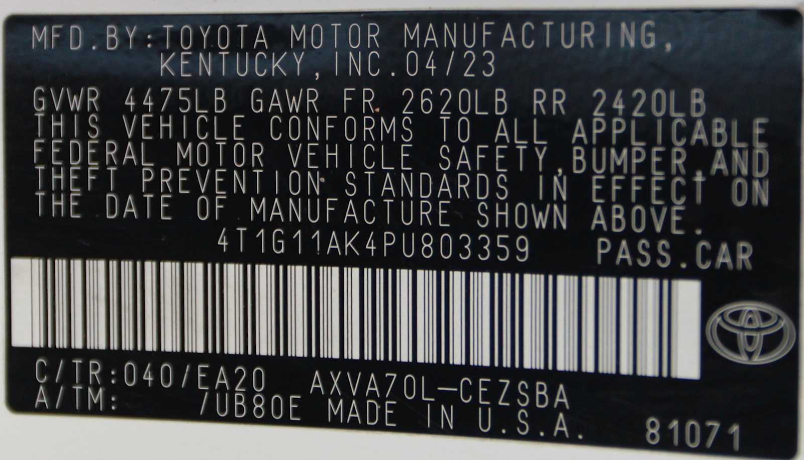 used 2023 Toyota Camry car, priced at $20,997