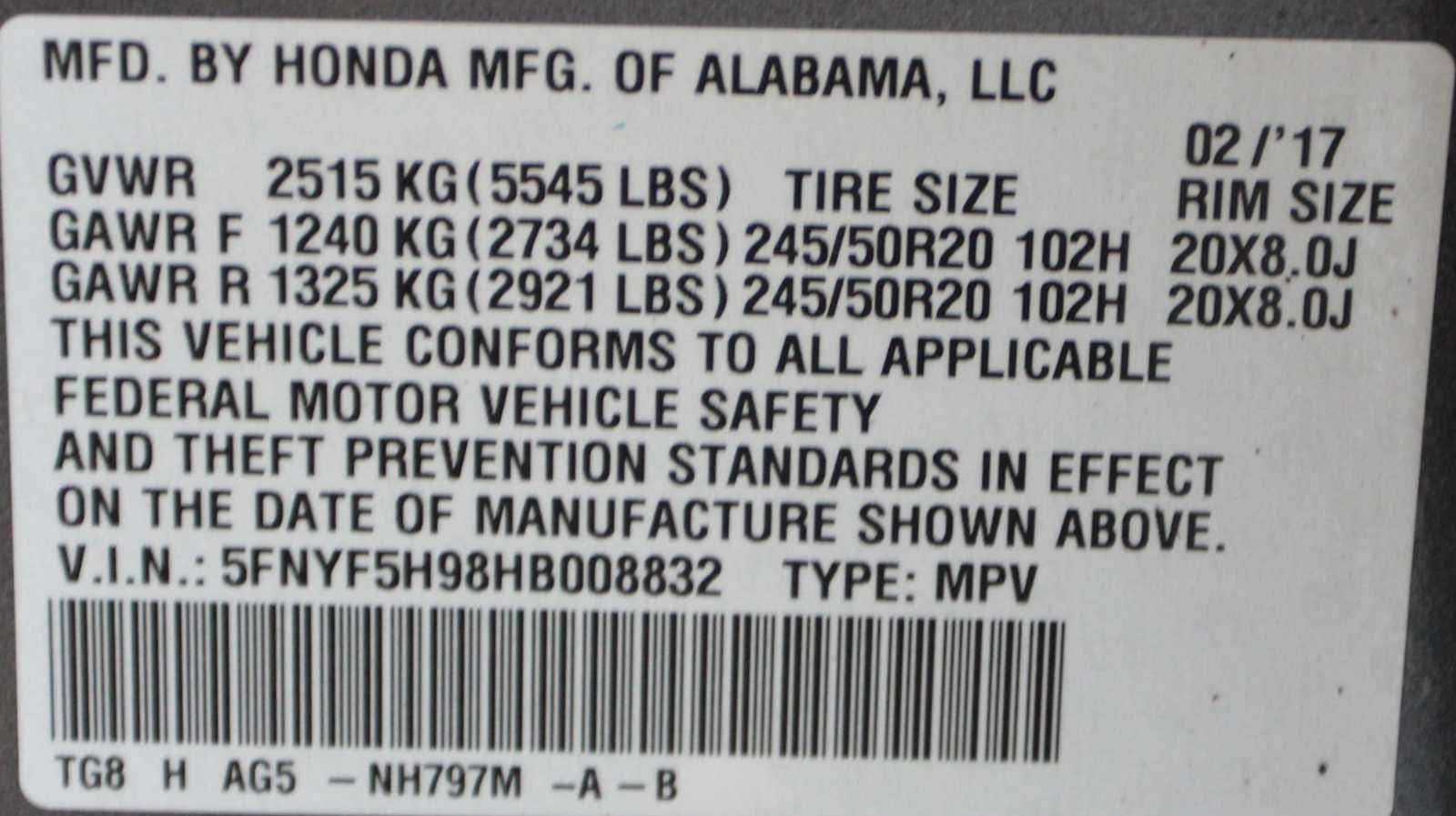 used 2017 Honda Pilot car, priced at $19,497
