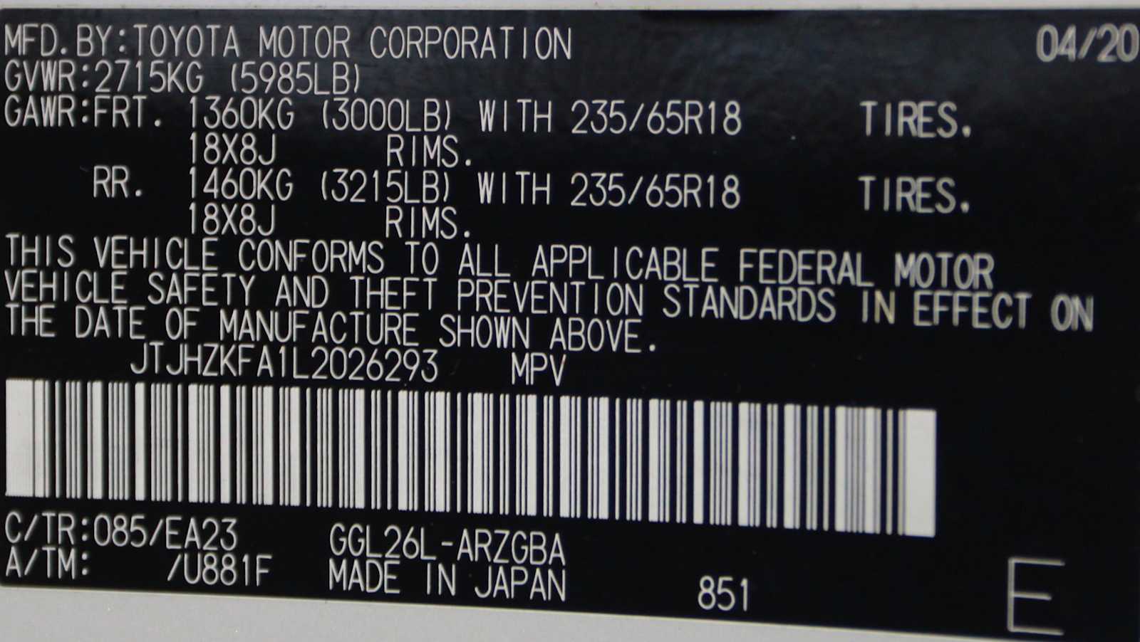 used 2020 Lexus RX 350L car, priced at $34,097