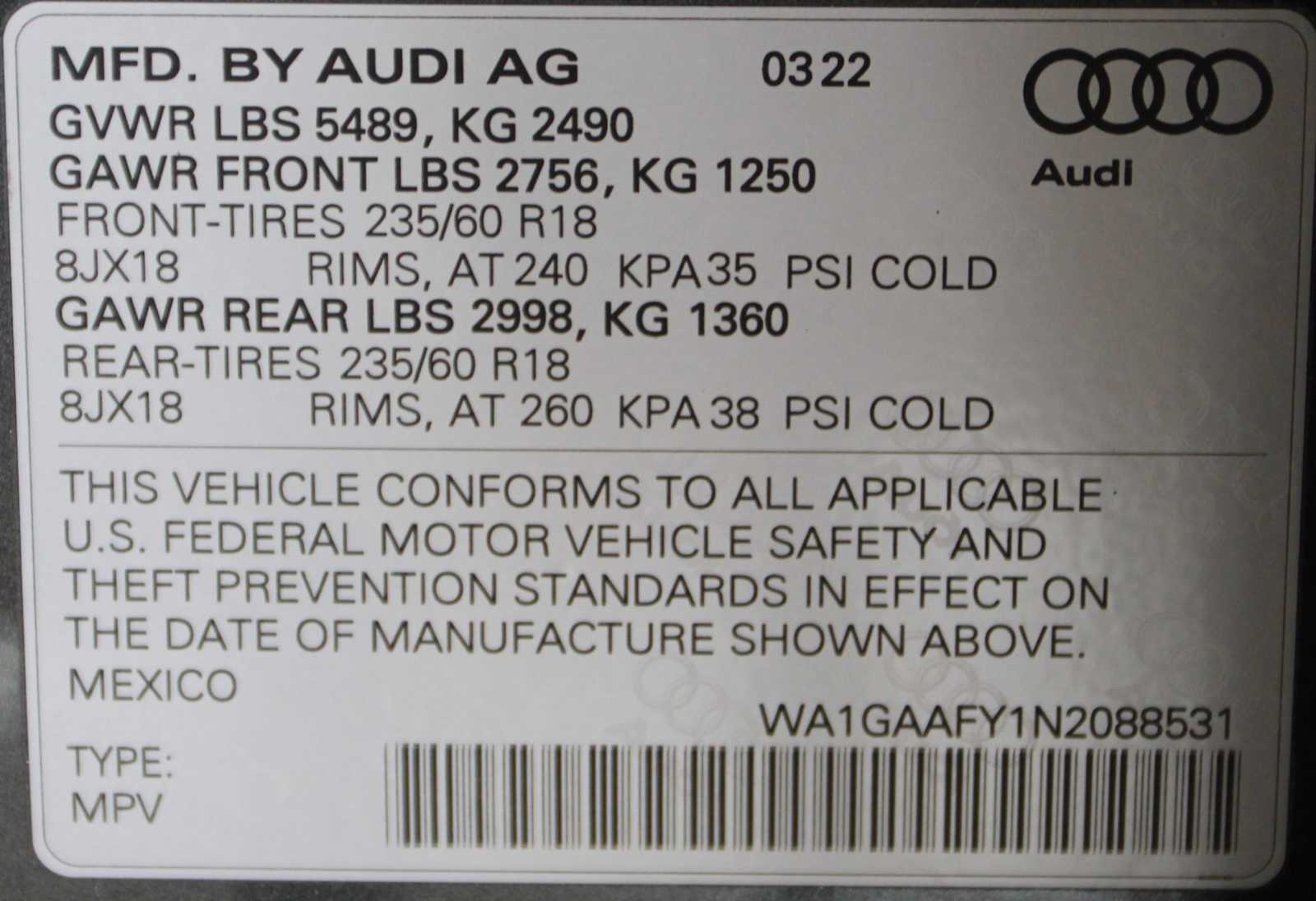 used 2022 Audi Q5 car, priced at $28,497