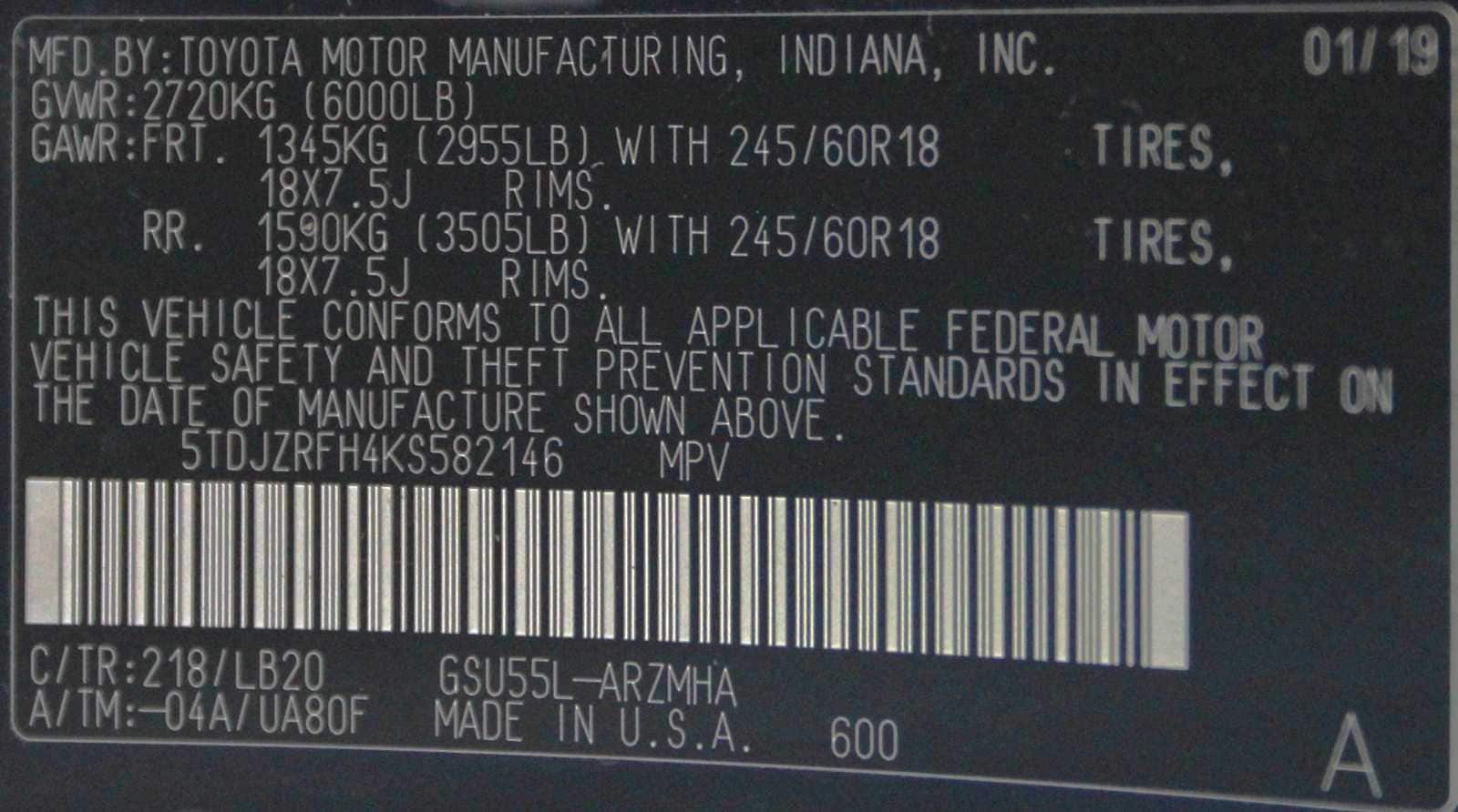 used 2019 Toyota Highlander car, priced at $20,897