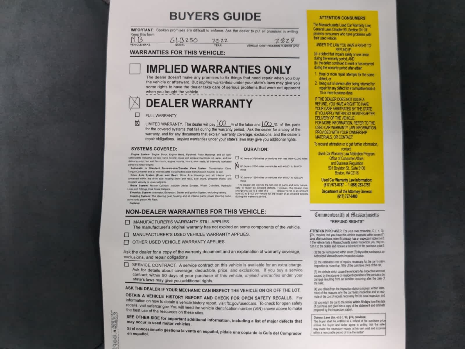 used 2022 Mercedes-Benz GLB 250 car, priced at $27,397