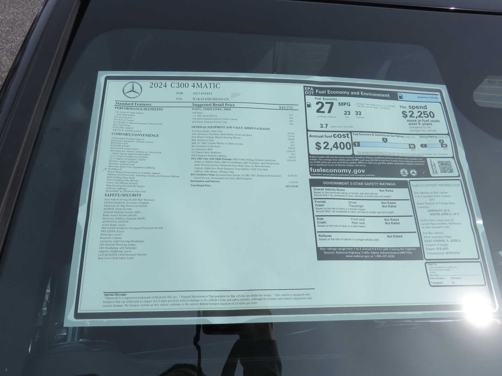 used 2024 Mercedes-Benz C-Class car, priced at $47,788
