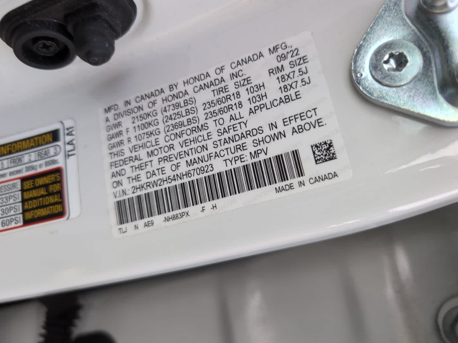 used 2022 Honda CR-V car, priced at $28,988