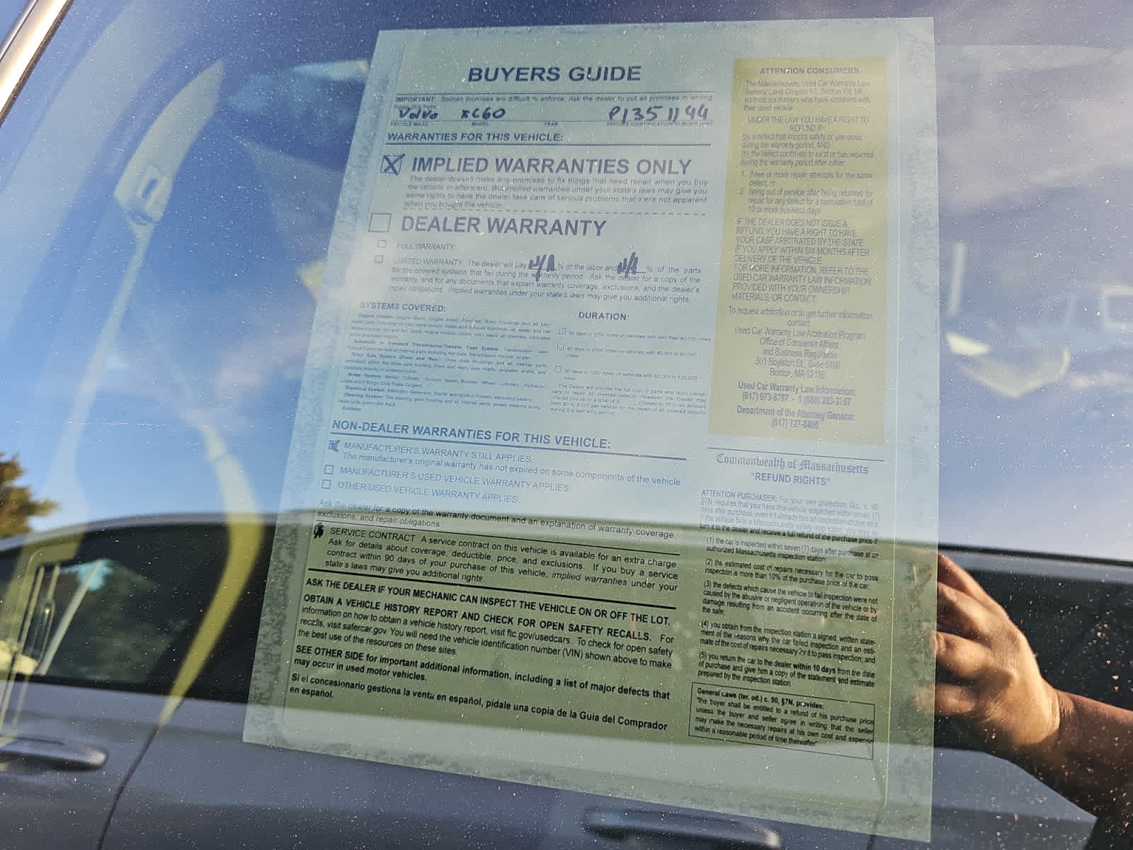 used 2023 Volvo XC60 car, priced at $35,387