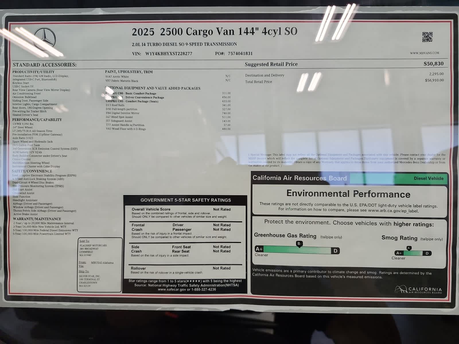 new 2025 Mercedes-Benz Sprinter 2500 car