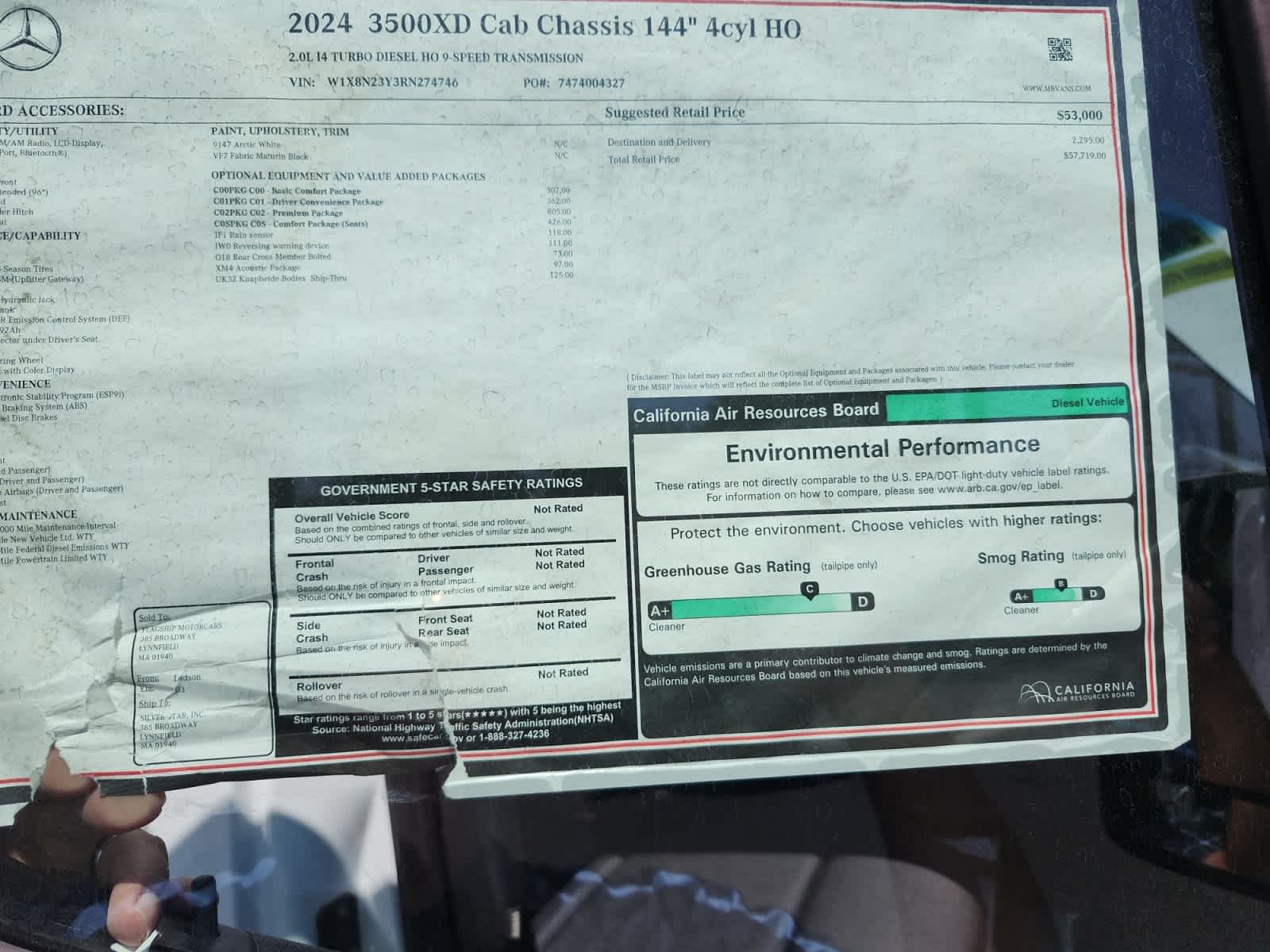 new 2024 Mercedes-Benz Sprinter 3500 XD Chassis car