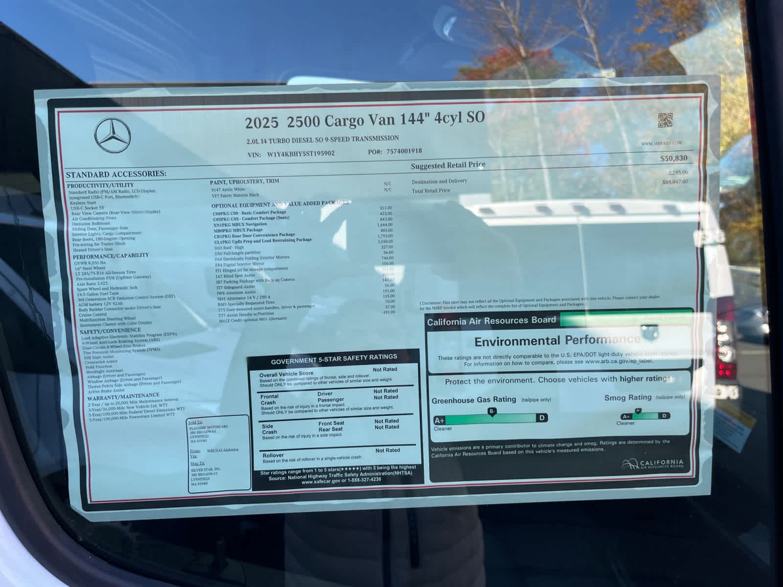 new 2025 Mercedes-Benz Sprinter 2500 car