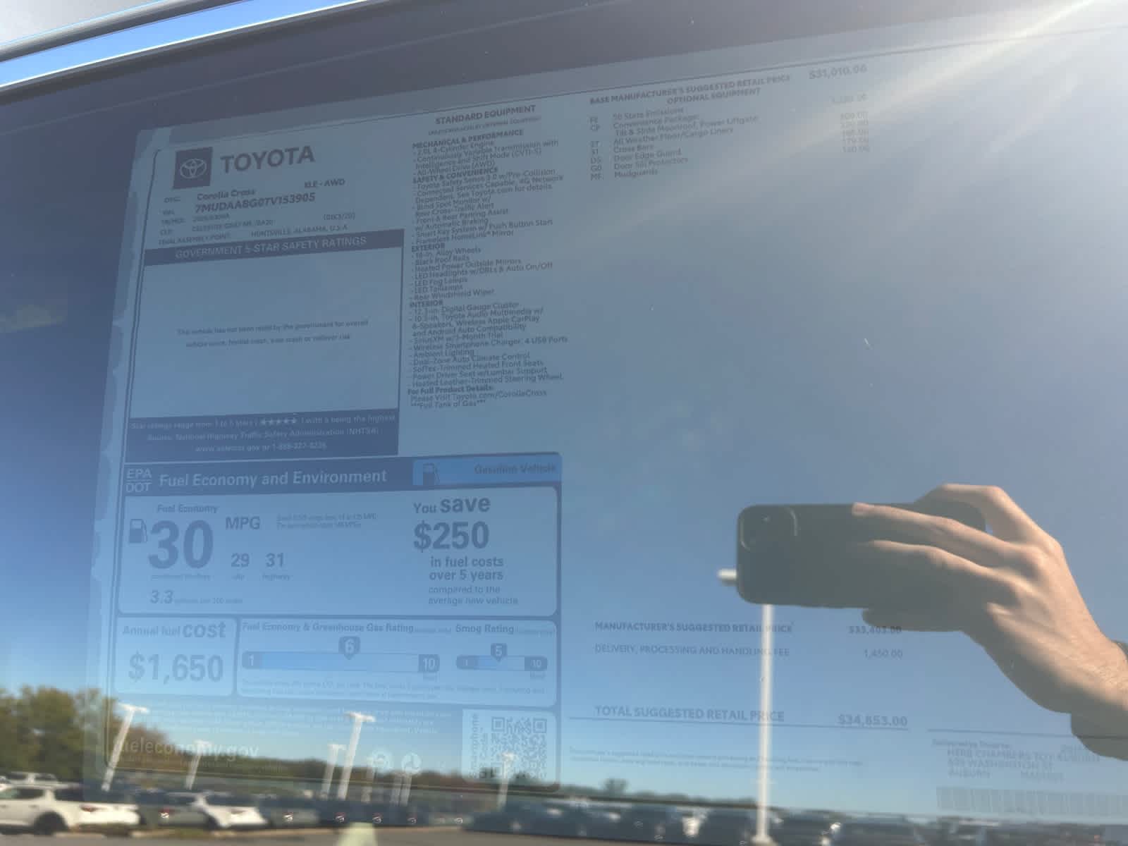 new 2026 Toyota Corolla Cross car, priced at $34,853