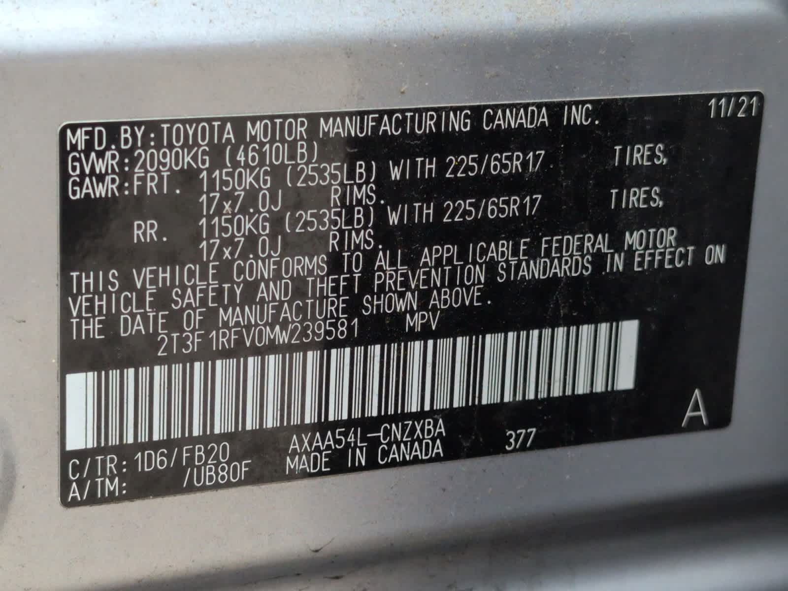used 2021 Toyota RAV4 car, priced at $33,998