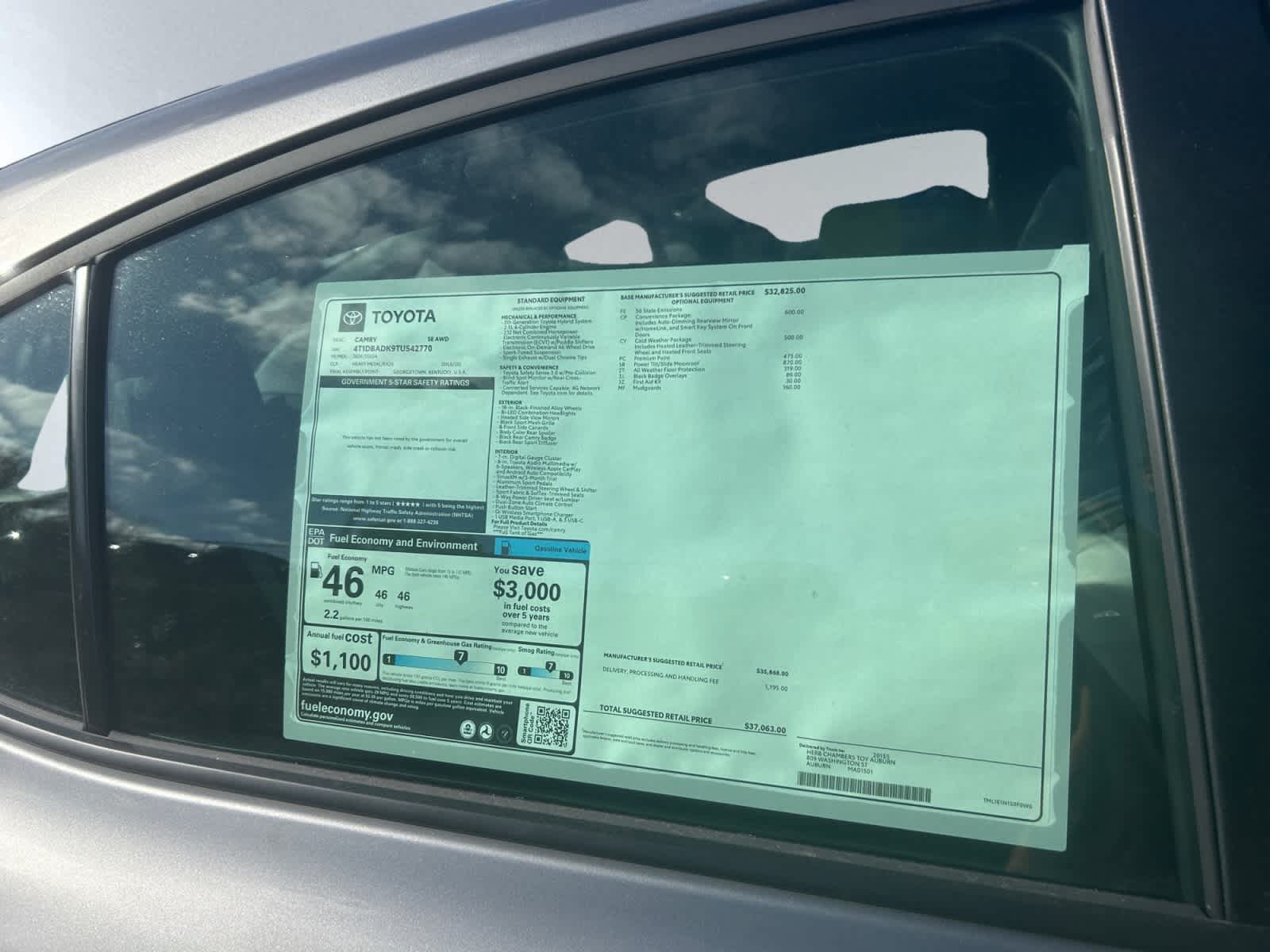 new 2026 Toyota Camry car, priced at $37,063