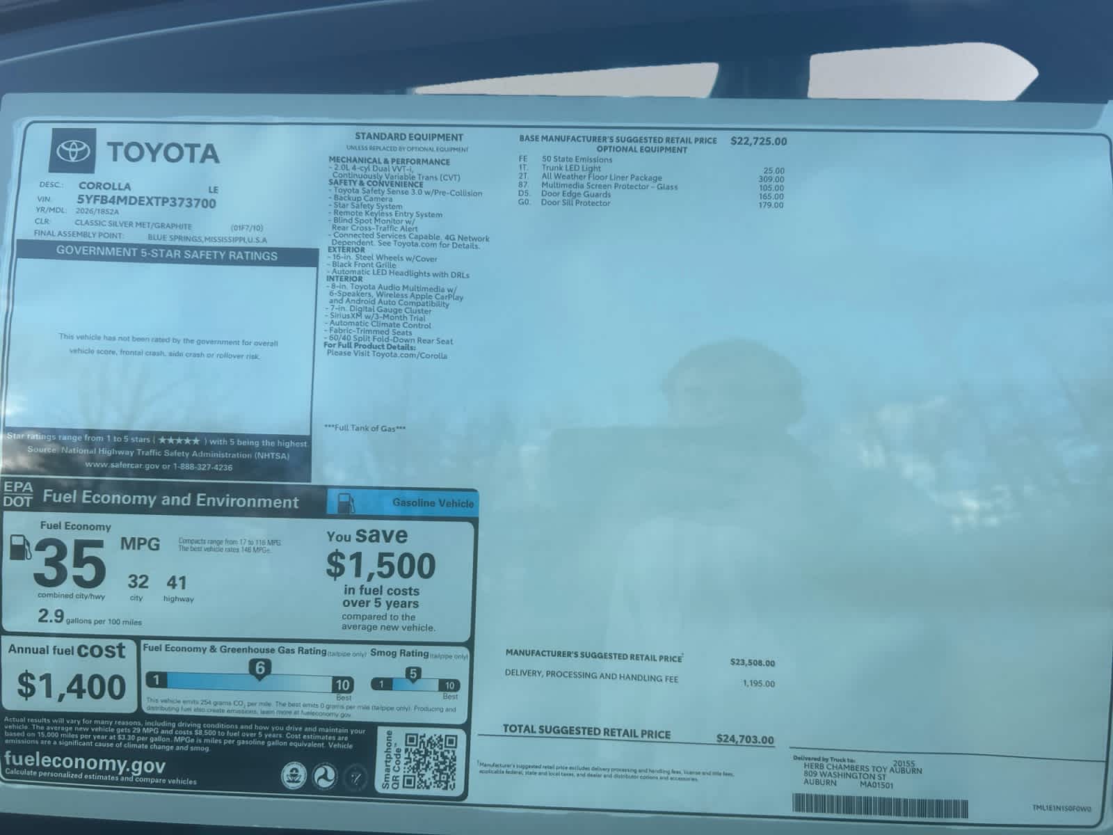 new 2026 Toyota Corolla car, priced at $24,703