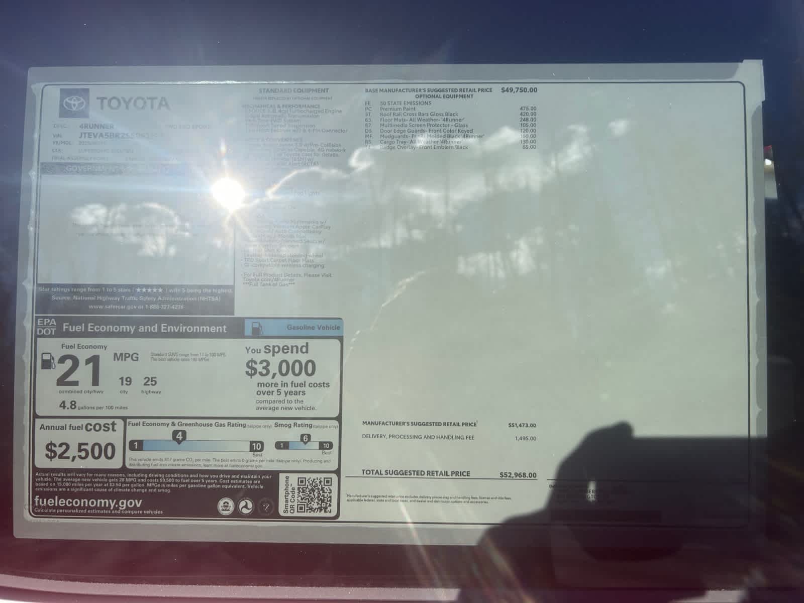 new 2025 Toyota 4Runner car, priced at $52,968