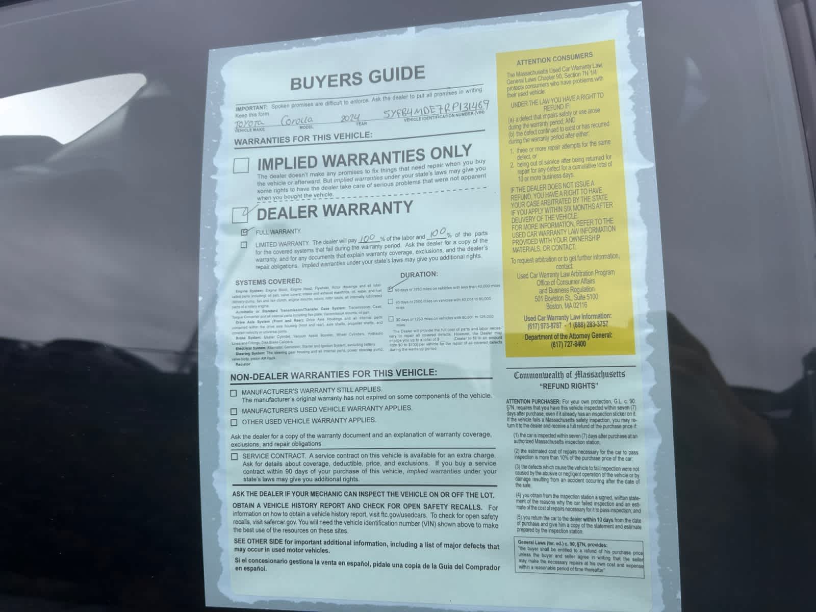 used 2024 Toyota Corolla car, priced at $24,497