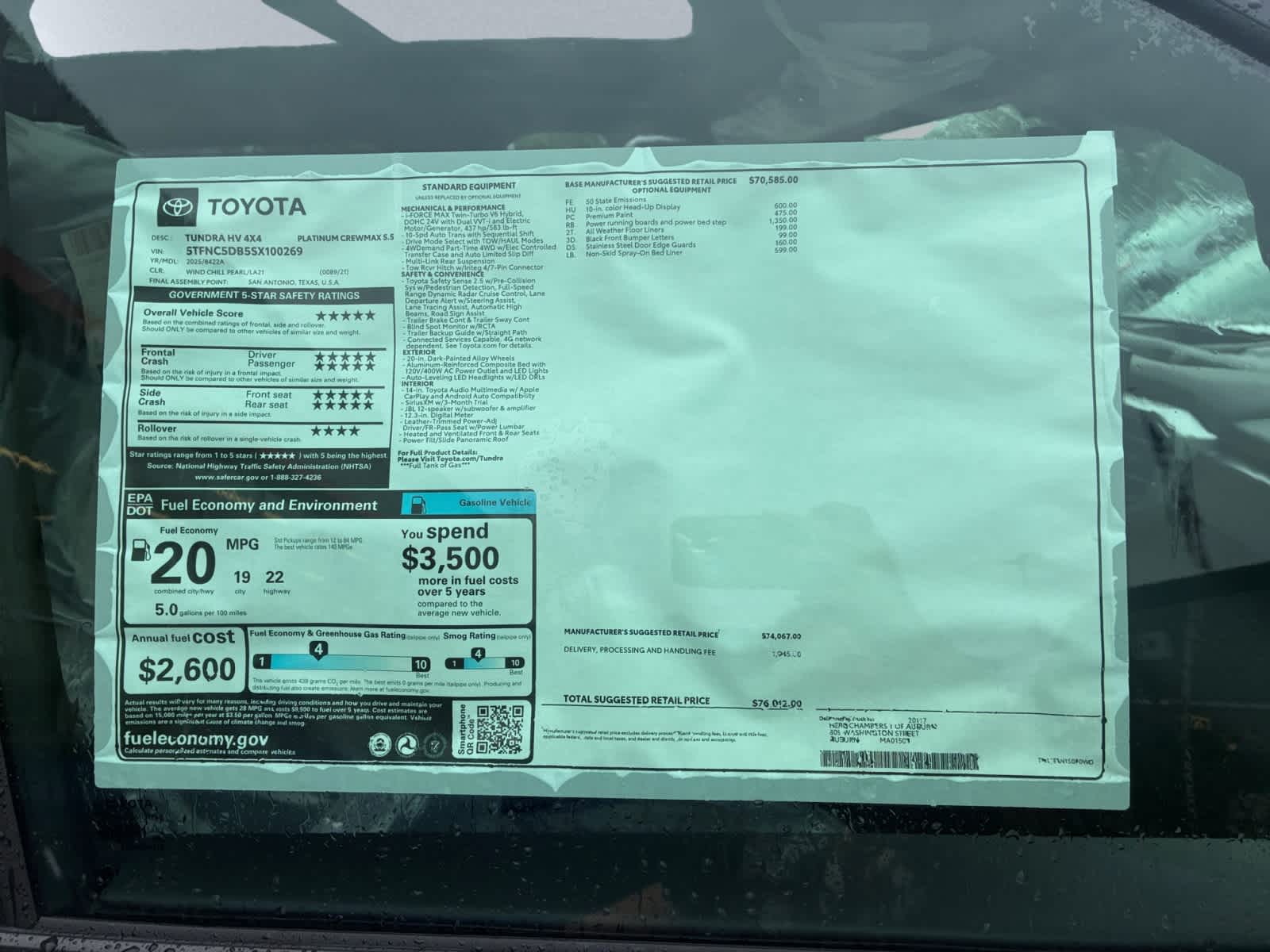 new 2025 Toyota Tundra i-FORCE MAX car, priced at $76,012