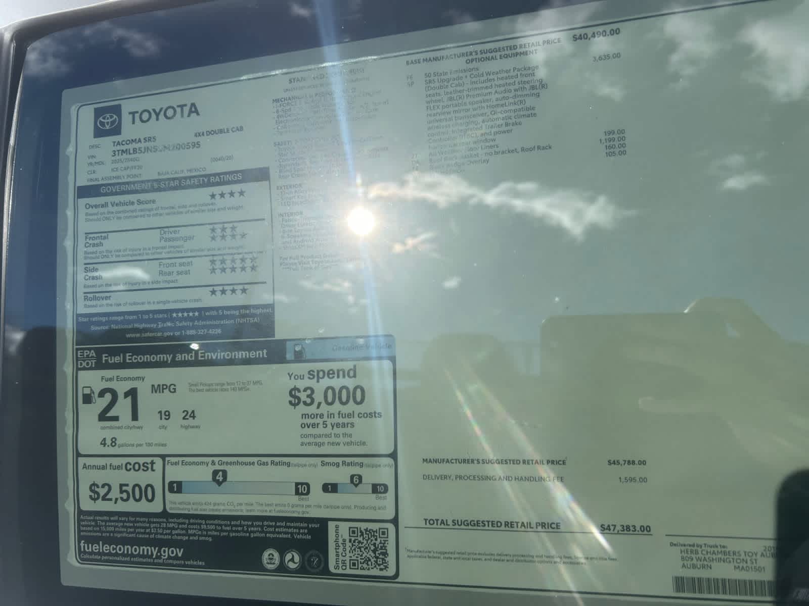 new 2025 Toyota Tacoma car, priced at $47,383