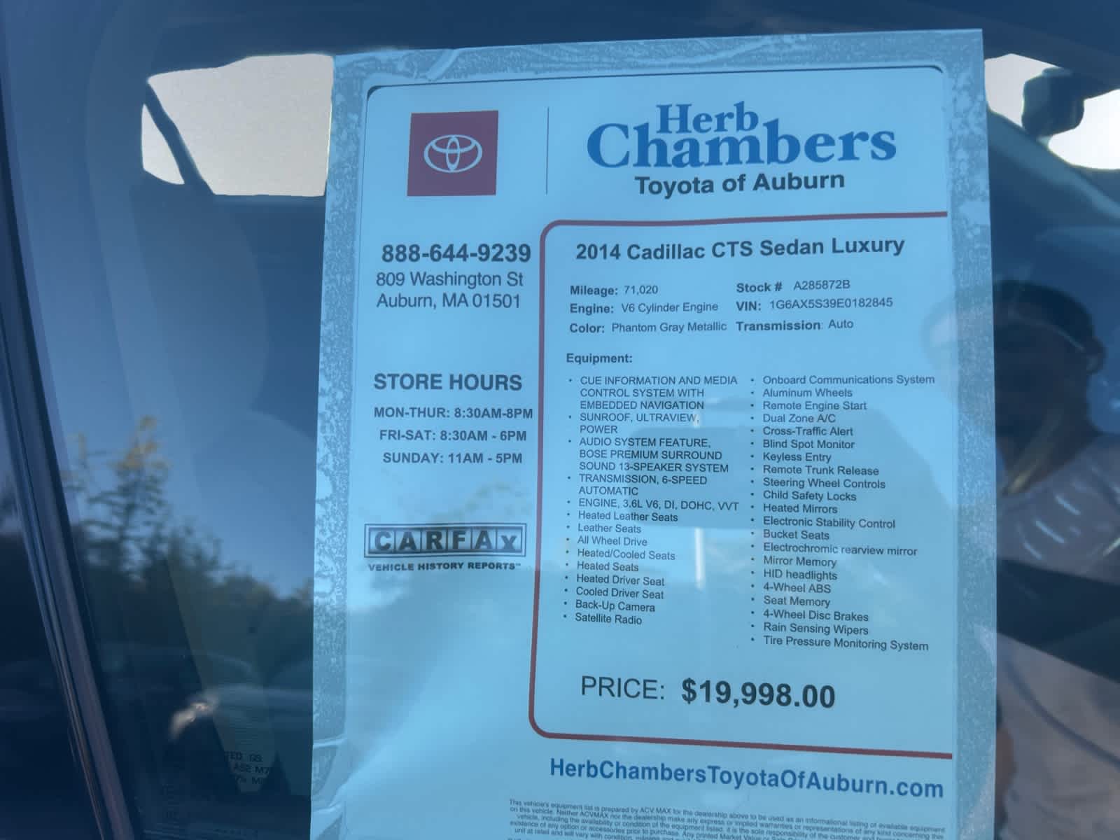 used 2014 Cadillac CTS car, priced at $20,497