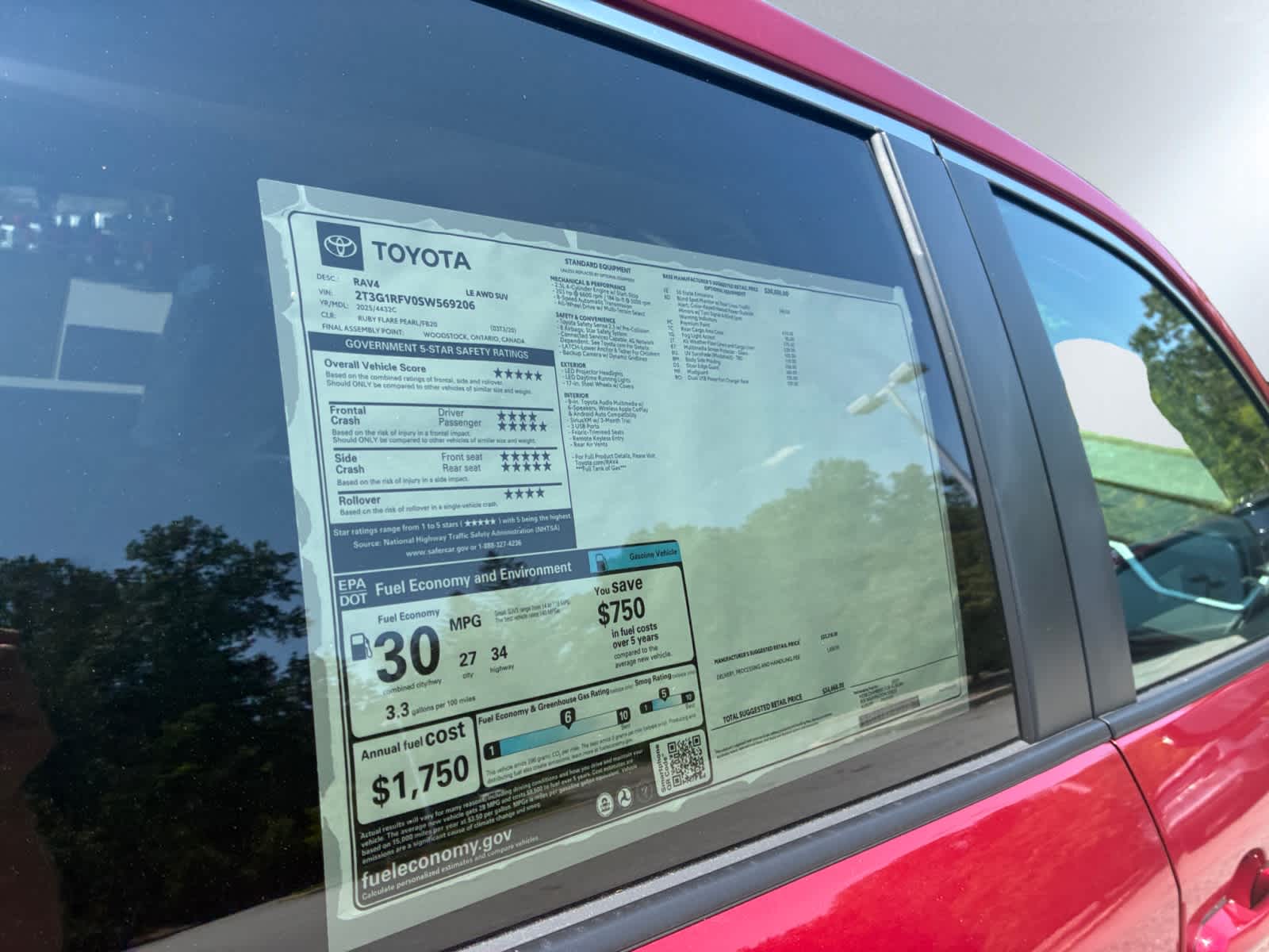 new 2025 Toyota RAV4 car, priced at $34,668