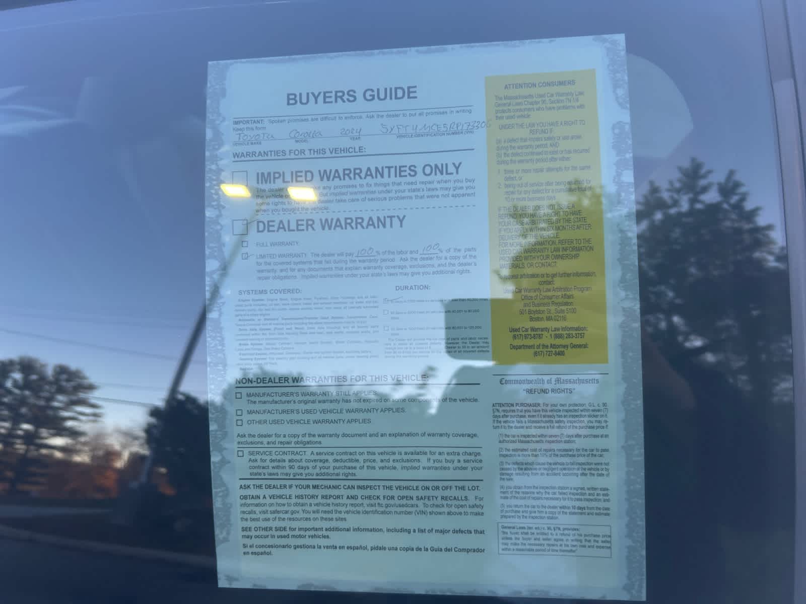 used 2024 Toyota Corolla car, priced at $26,497