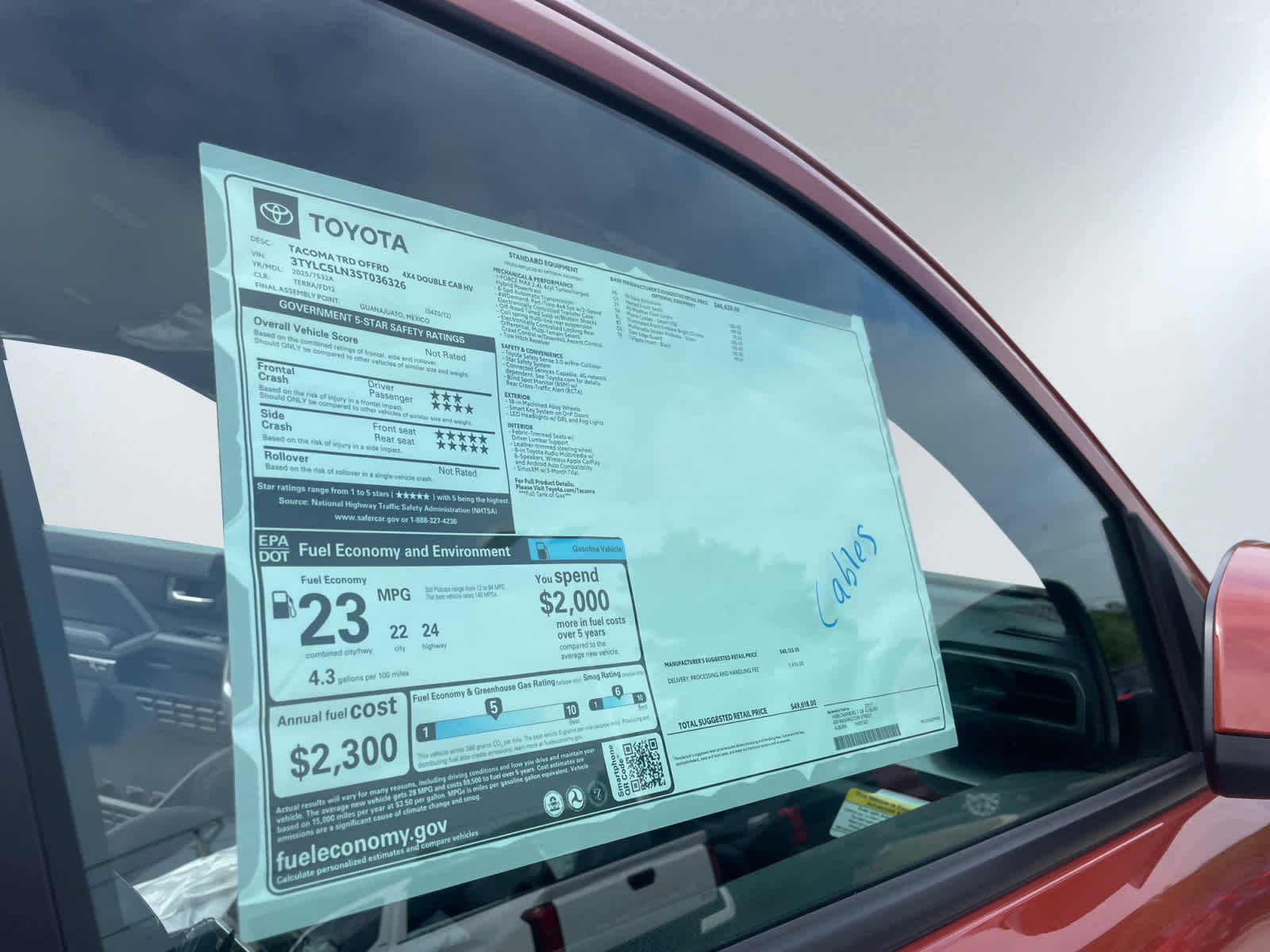 new 2025 Toyota Tacoma i-FORCE MAX car, priced at $49,618