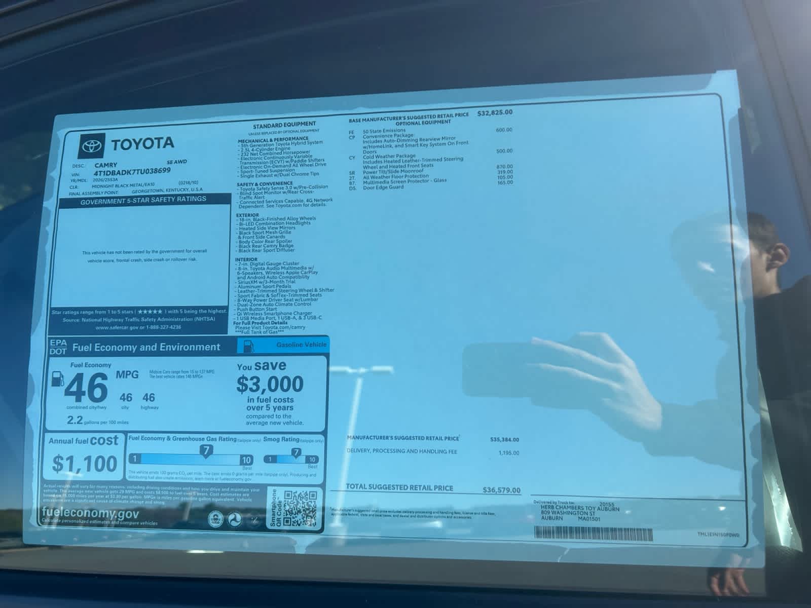 new 2026 Toyota Camry car, priced at $36,579
