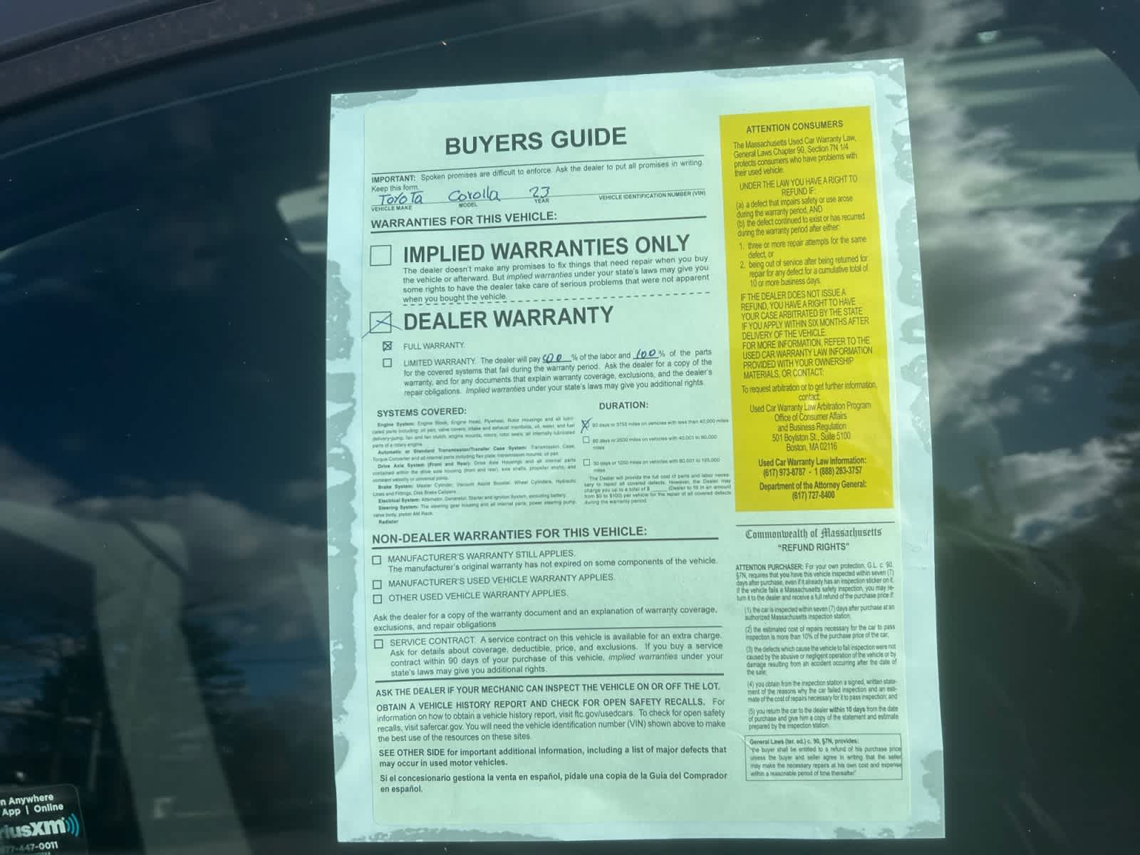 used 2023 Toyota Corolla car, priced at $24,497