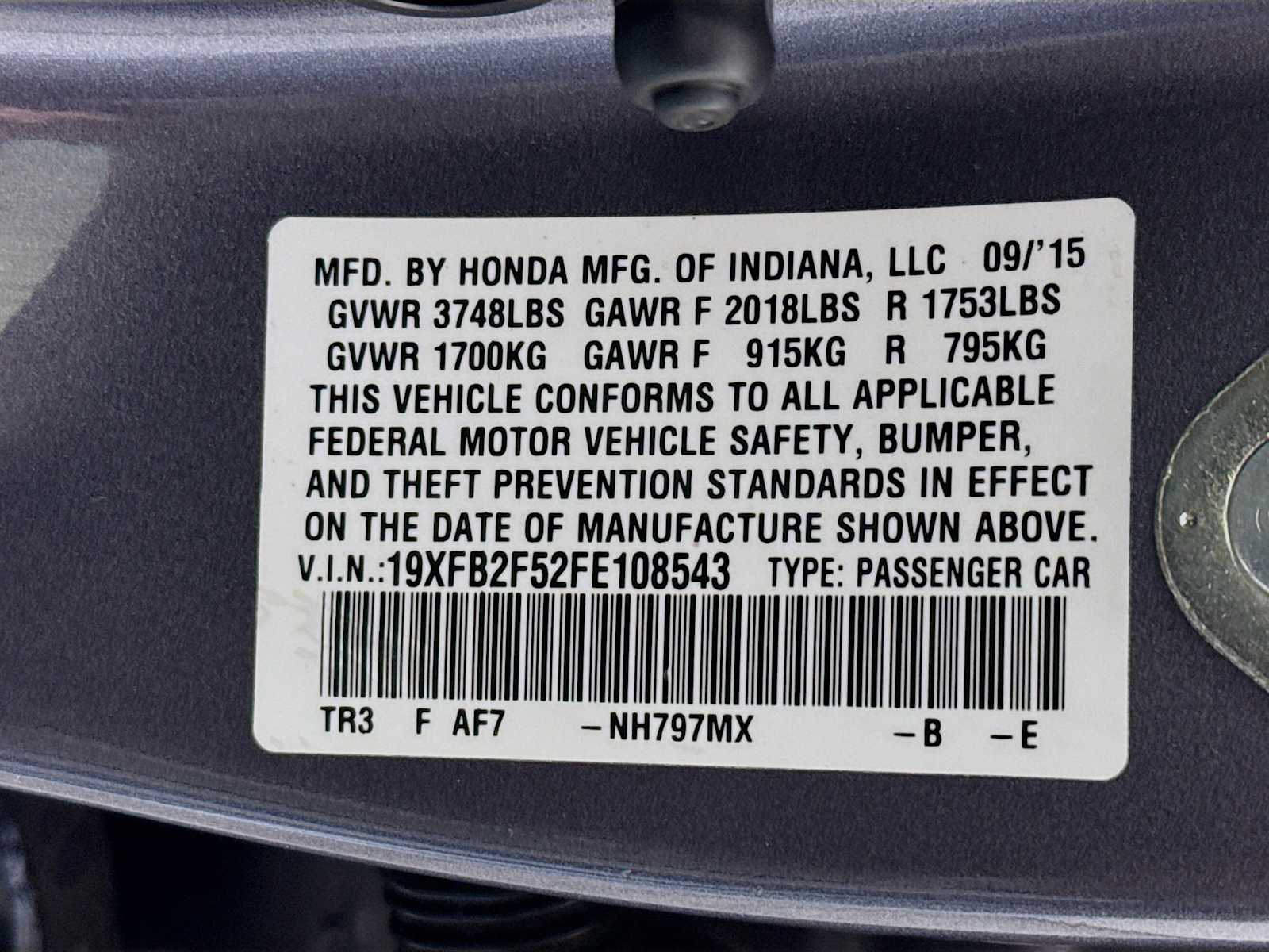 used 2015 Honda Civic car, priced at $14,798