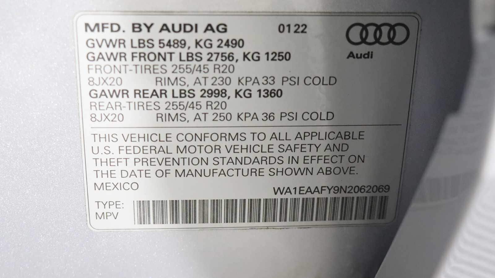 used 2022 Audi Q5 car, priced at $36,598