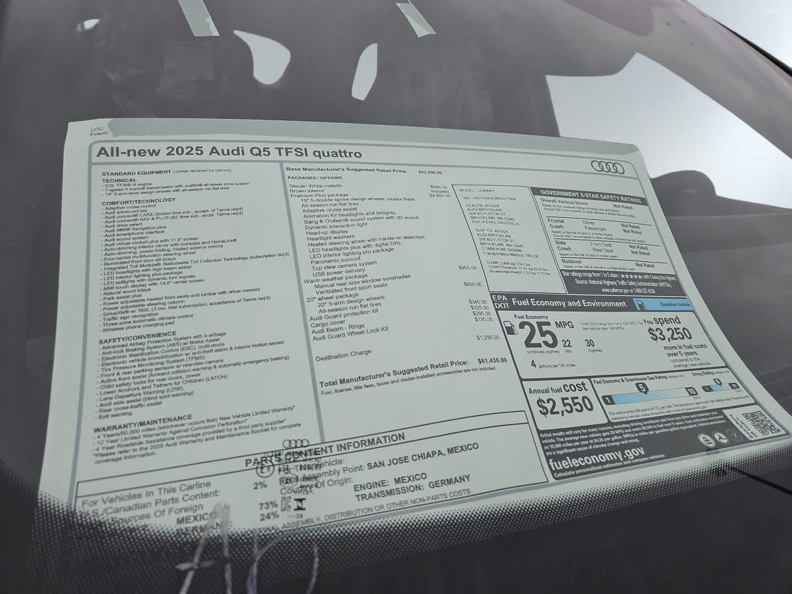 new 2025 Audi All-new Q5 car, priced at $61,430