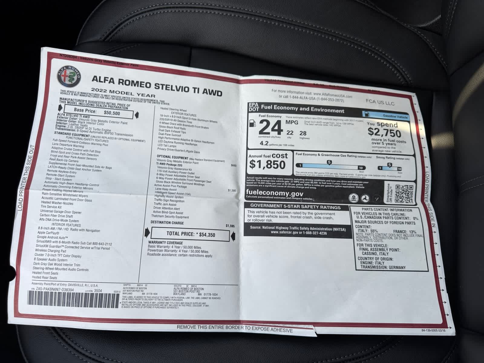 used 2022 Alfa Romeo Stelvio car, priced at $27,298