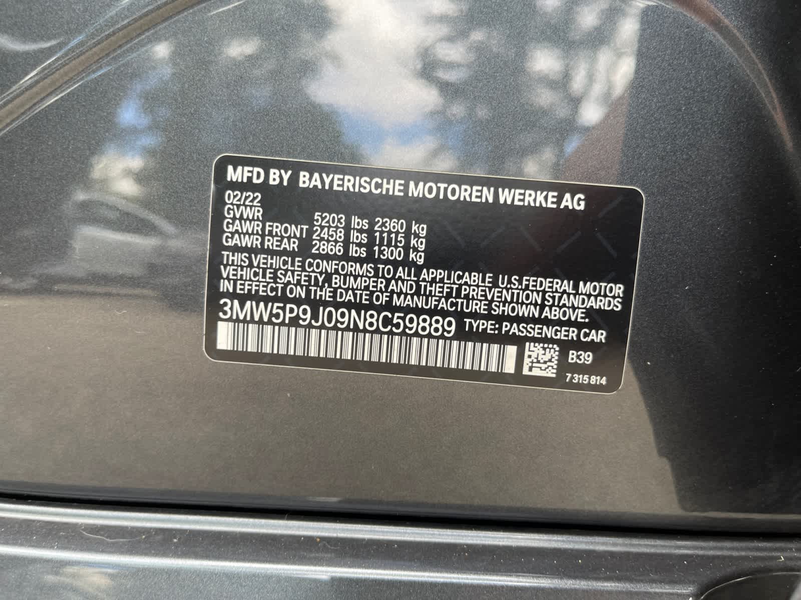 used 2022 BMW 330e car, priced at $38,998