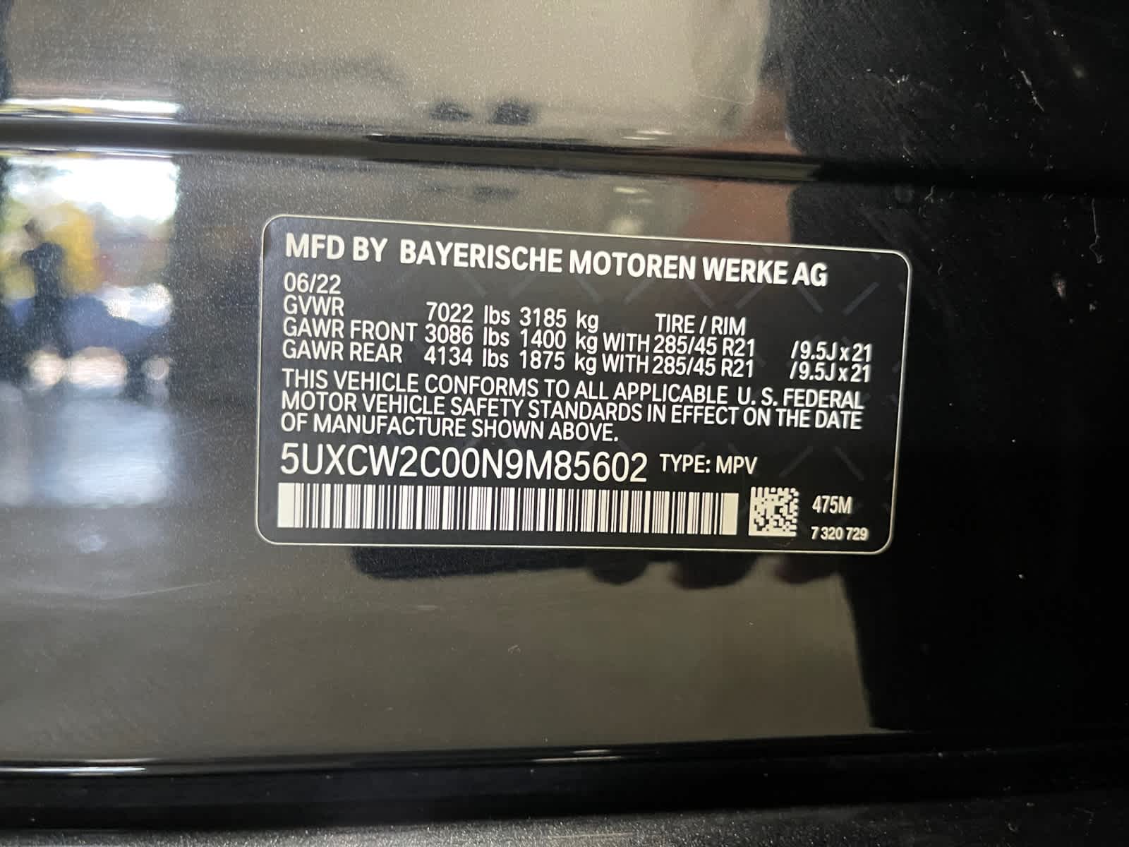 used 2022 BMW X7 car, priced at $53,498